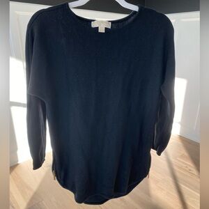 Michael Kors Womens Side Zip Crewneck Sweater Size Small